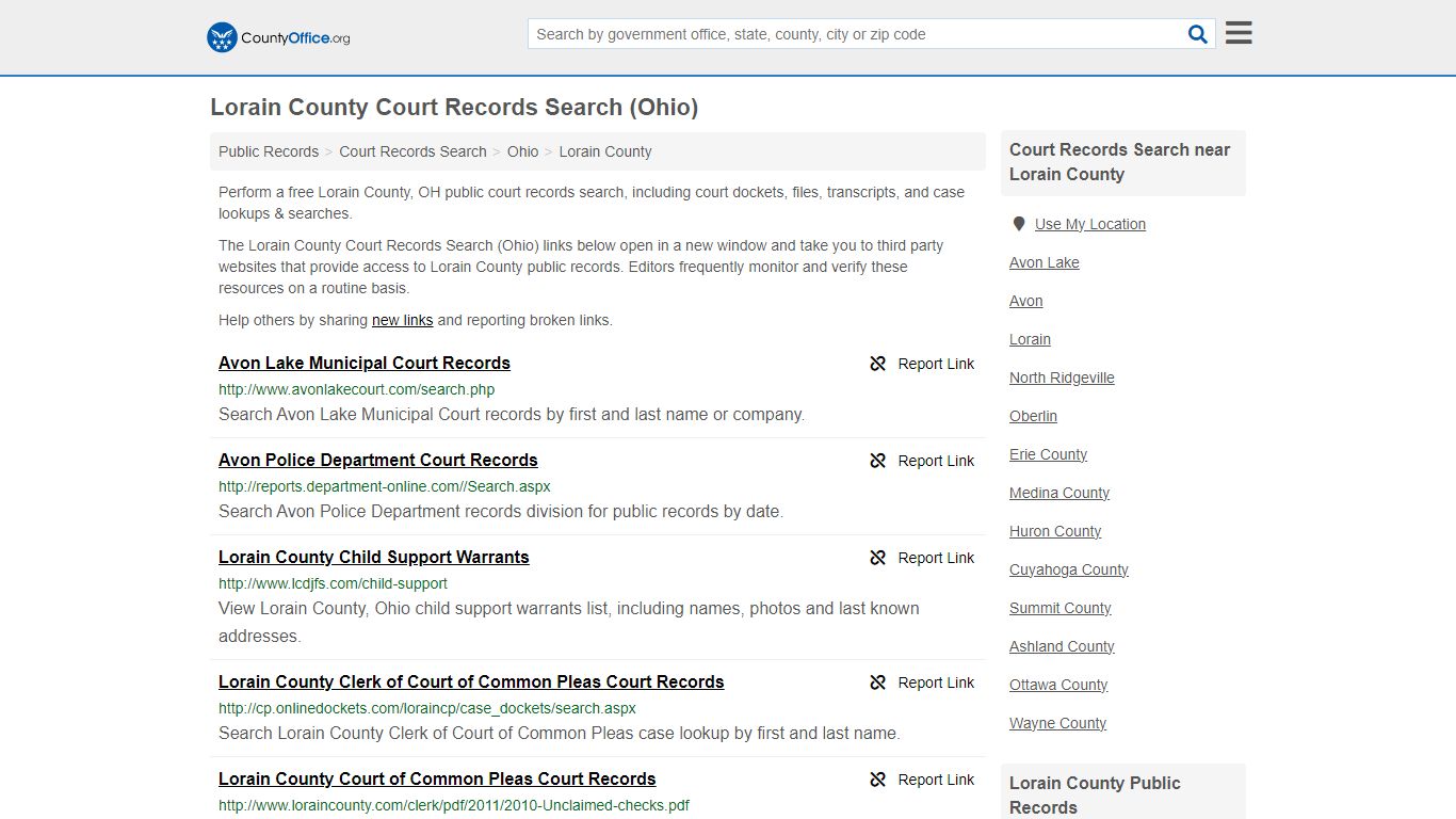Lorain County Court Records Search (Ohio) - County Office