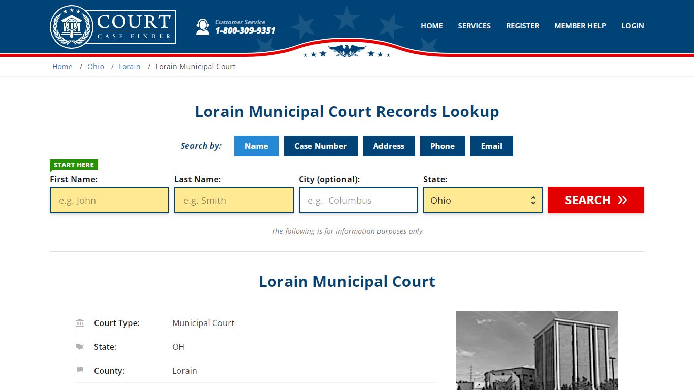 Lorain Municipal Court Records Lookup - CourtCaseFinder.com