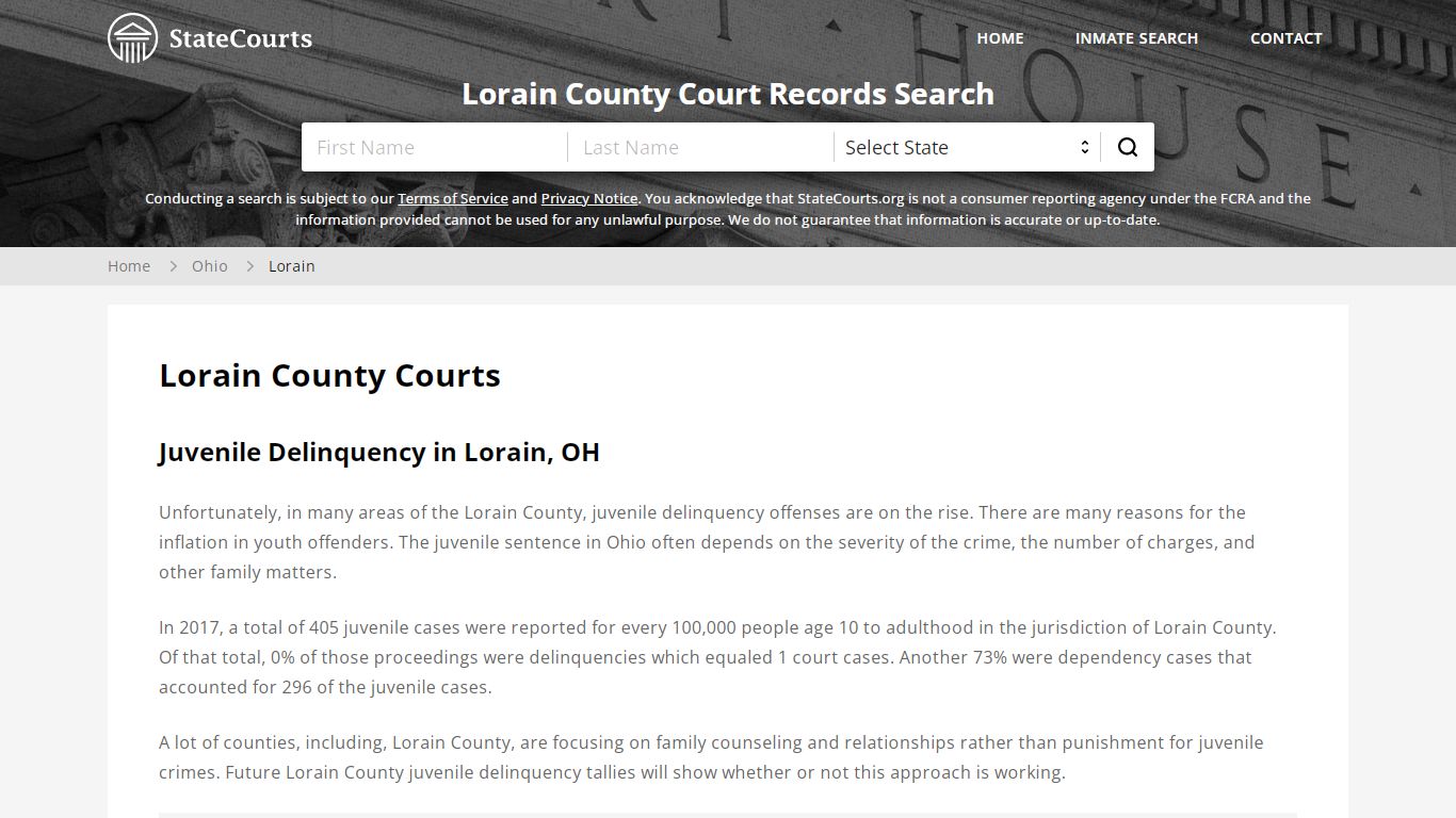 Lorain County, OH Courts - Records & Cases - StateCourts